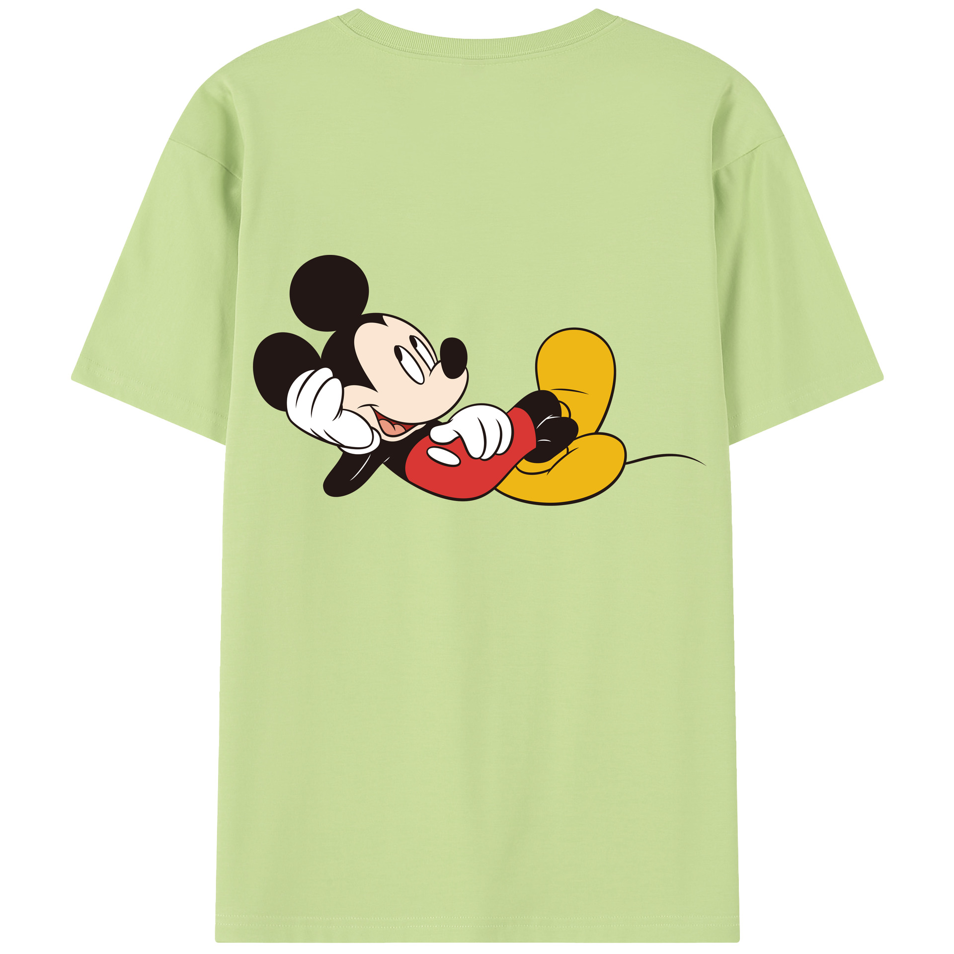 （画像用） ミッキーマウス Mickey Mouse 綿100％半袖Tシャツ（背面プリント）